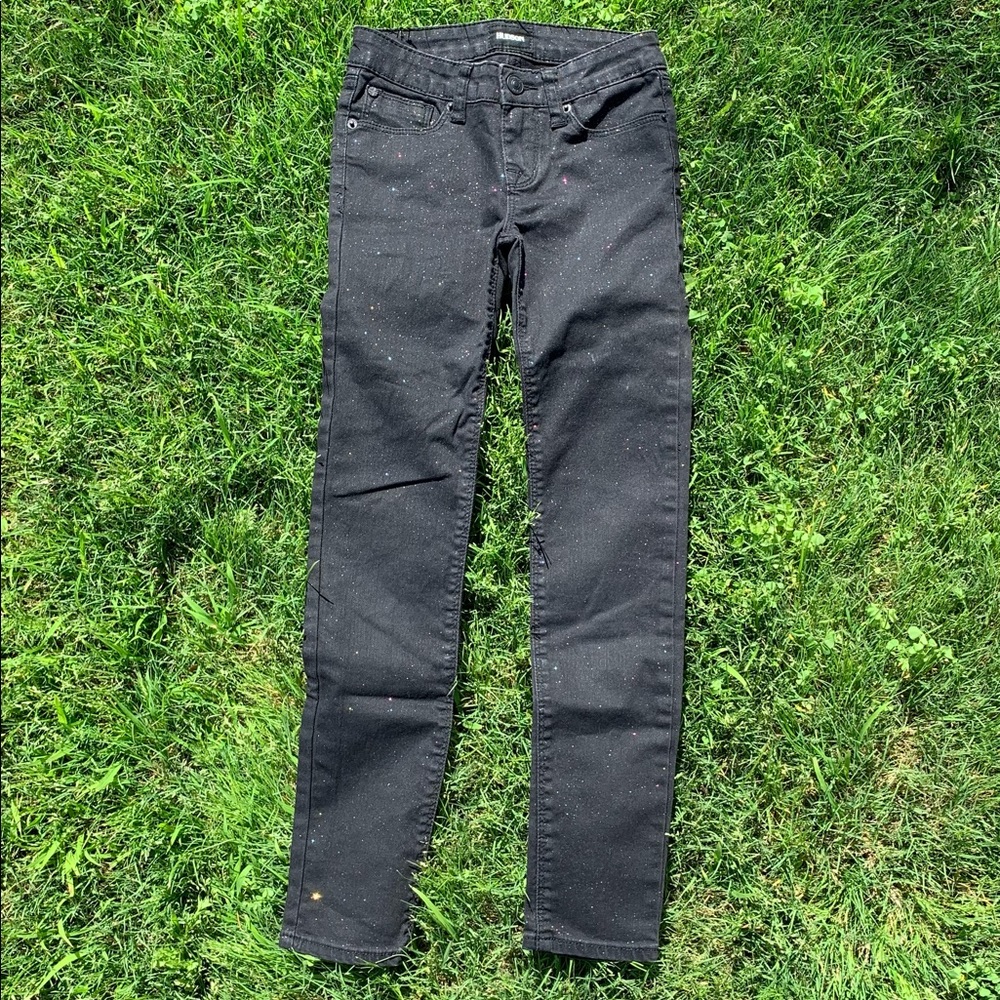 Black skinny jeans with glitter